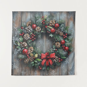 Weihnachtskreideband Wandteppich