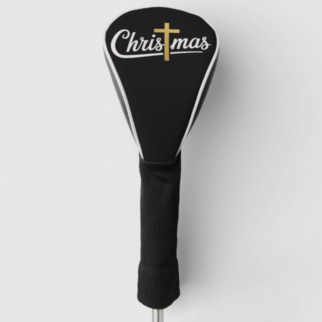 Weihnachtskreuz Familie Matching Jesus Geschenk Id Golf Headcover (Vorderseite)