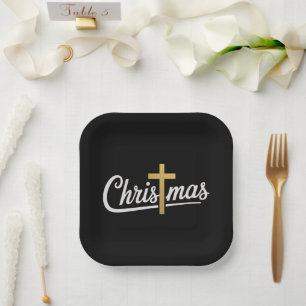 Weihnachtskreuz Familienpassendes Jesus-Geschenk I Pappteller