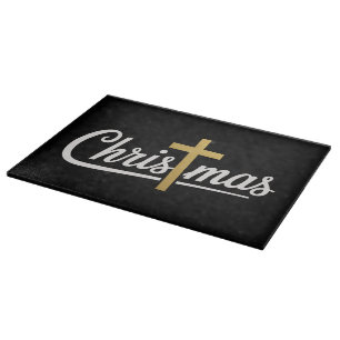 Weihnachtskreuz Familienpassendes Jesus-Geschenk I Schneidebrett