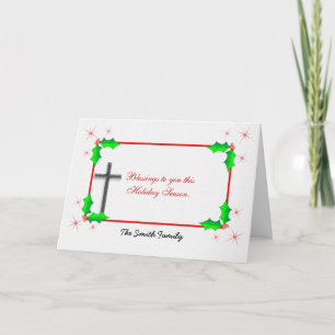 Weihnachtskreuz Feiertagskarte
