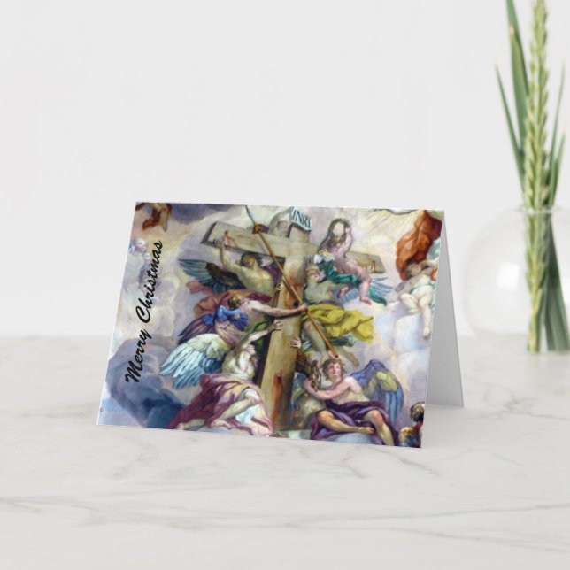 Weihnachtskreuz Feiertagskarte (Vorderseite)