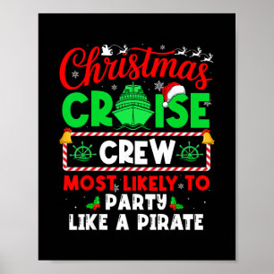 Weihnachtskreuzfahrt-Besatzung, die am wahrscheinl Poster