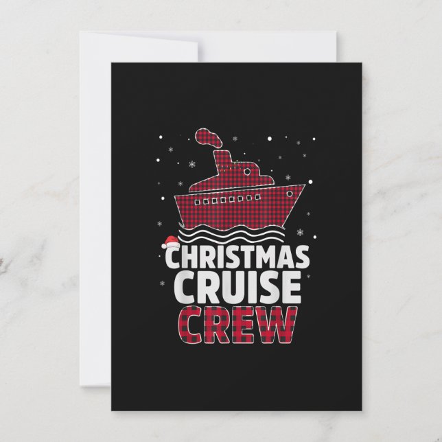 Weihnachtskreuzfahrt Crew Buffalo Weihnachtsmannmü Einladung (Vorderseite)