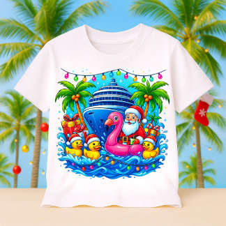 Weihnachtskreuzfahrt Santa, kreuzende Enten, Schif T-Shirt