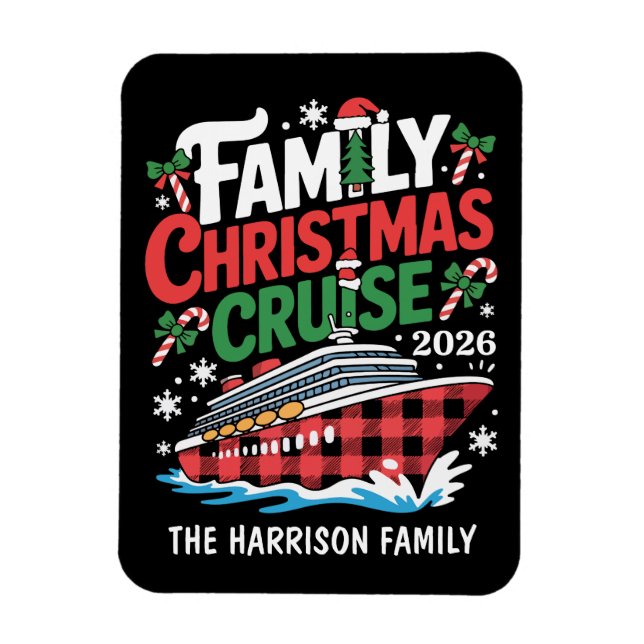 Weihnachtskreuzfahrtschiff-Dekor Stateroom-Magnet Magnet (Vertikal)