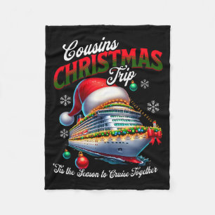 Weihnachtskreuzfahrtschiff passende Cousins Reise Fleecedecke
