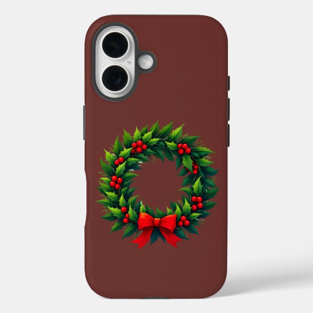 Weihnachtskrieg mit Red Bow iPhone 16 Hülle (Rückseite)