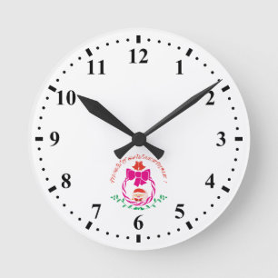 Weihnachtskrieg Runde Wanduhr