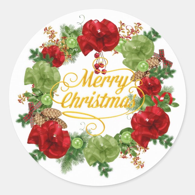 Weihnachtskrieg Runder Aufkleber (Vorderseite)
