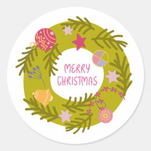 Weihnachtskrieg Runder Aufkleber