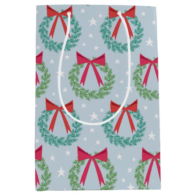 Weihnachtskriege mit Bows Retro Inspiriert Mittlere Geschenktüte (Vorderseite)