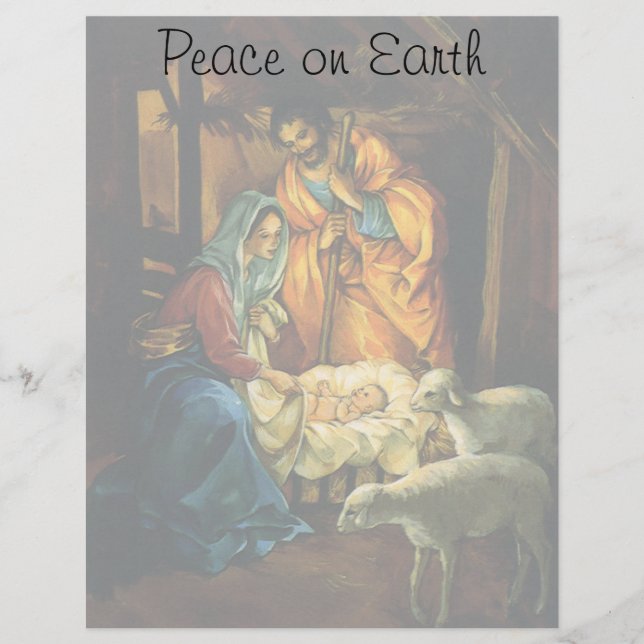 Weihnachtskrippe, Baby Jesus in Gefahr (Vorderseite)