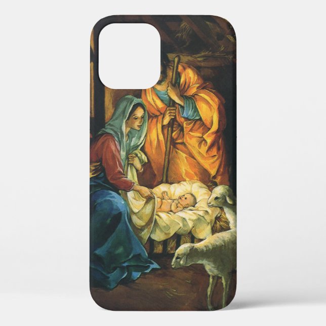 Weihnachtskrippe, Baby Jesus in Gefahr Case-Mate iPhone Hülle (Rückseite)