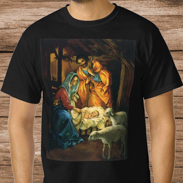 Weihnachtskrippe, Baby Jesus in Gefahr T-Shirt (Von Creator hochgeladen)