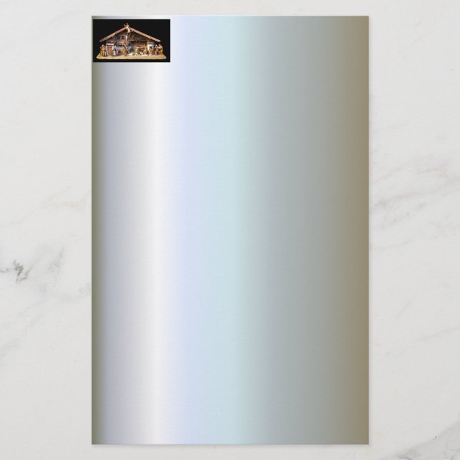 Weihnachtskrippe Briefpapier (Vorderseite)