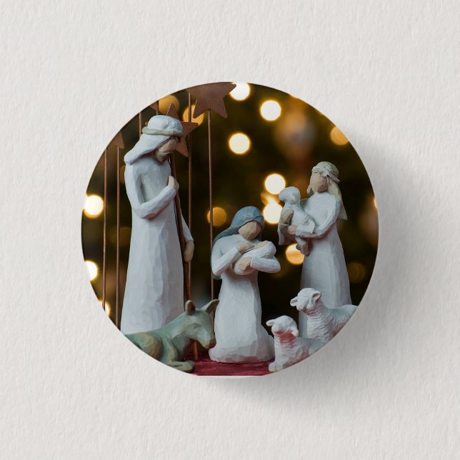 Weihnachtskrippe Button (Vorderseite)