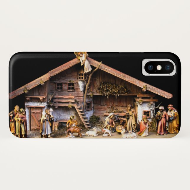 Weihnachtskrippe Case-Mate iPhone Hülle (Rückseite (Horizontal))