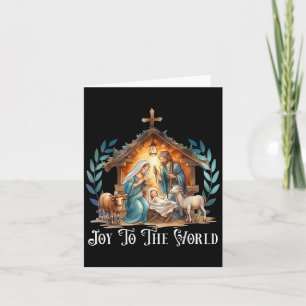 Weihnachtskrippe Christliche Geburt Jesu Joy to Karte