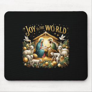 Weihnachtskrippe Christliche Geburt Jesu Joy to Mousepad