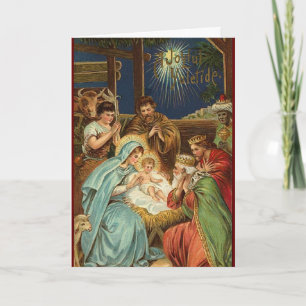 Weihnachtskrippe Feiertagskarte