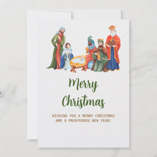 Weihnachtskrippe Feiertagskarte