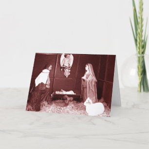 Weihnachtskrippe Feiertagskarte