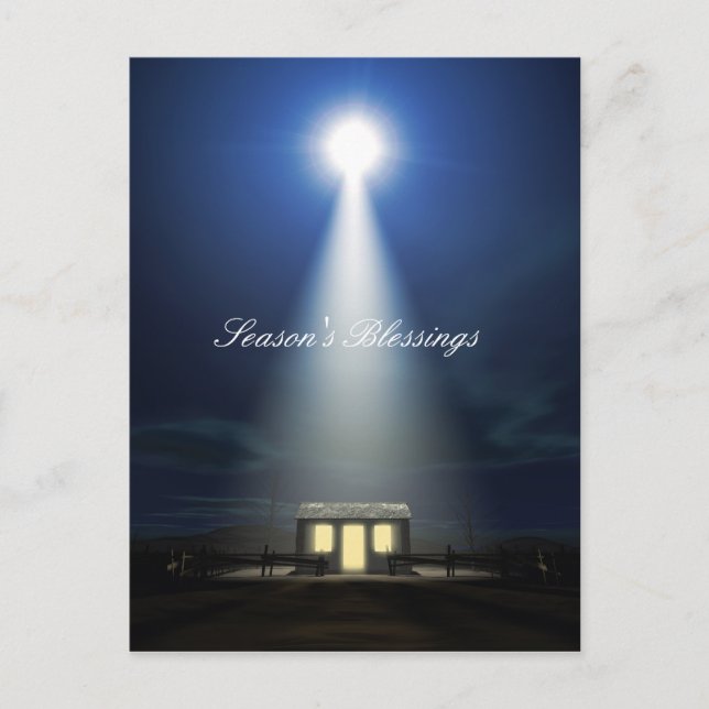 Weihnachtskrippe Feiertagspostkarte (Vorderseite)