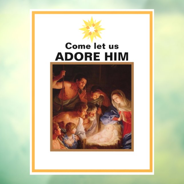 Weihnachtskrippe Fensteraufkleber (Blatt 3)