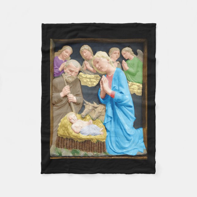 Weihnachtskrippe Fleece Blanket (Vorderseite)