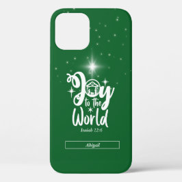 Weihnachtskrippe Freude für die Welt Grün & Weiß Case-Mate iPhone Hülle