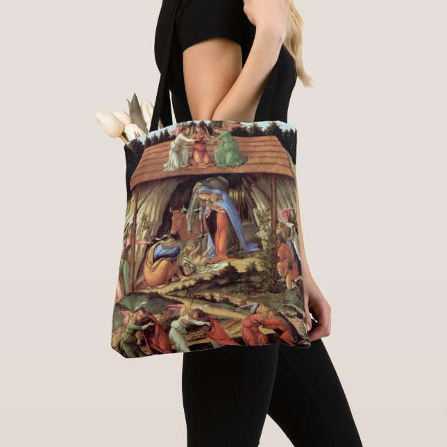 Weihnachtskrippe, Geburt Christi von Botticelli Tasche (Von Nahem)