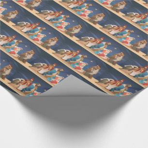 Weihnachtskrippe Geschenkpapier