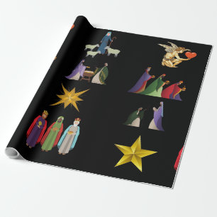 Weihnachtskrippe Geschenkpapier