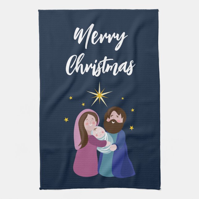 Weihnachtskrippe Geschirrtuch (Vertikal)