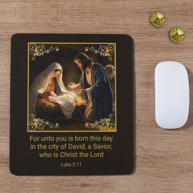 Weihnachtskrippe Heilige Familie Religiös Mousepad (Von Creator hochgeladen)