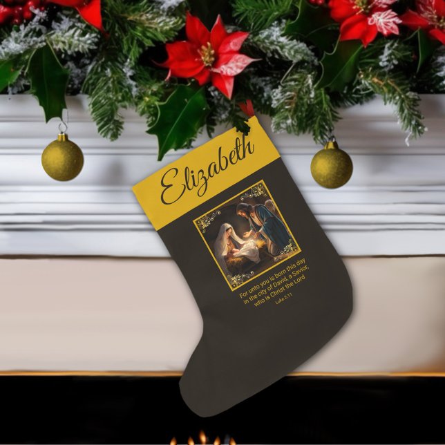 Weihnachtskrippe Heilige Weihnachtszeit Strumpf Großer Weihnachtsstrumpf (Von Creator hochgeladen)