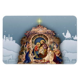 Weihnachtskrippe Jesus 4 x 6 Magnet