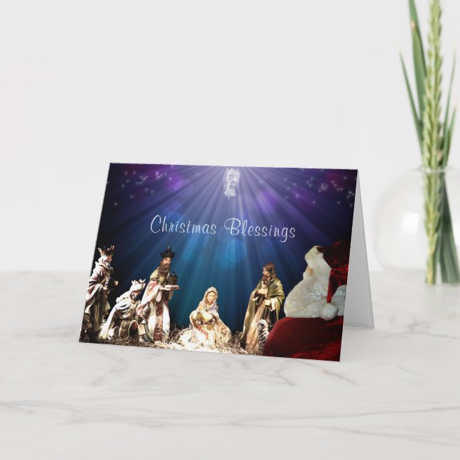 Weihnachtskrippe Karte (Vorderseite)