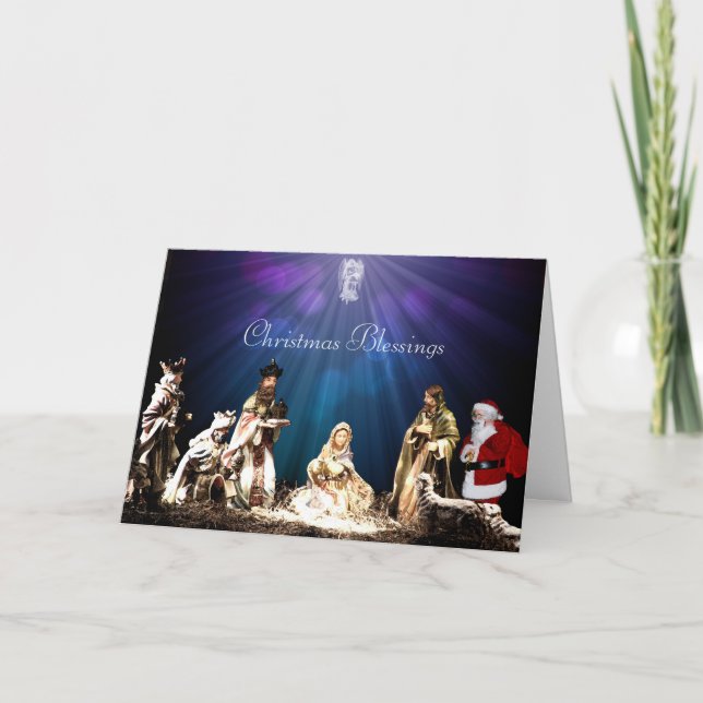 Weihnachtskrippe Karte (Vorderseite)