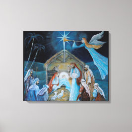 Weihnachtskrippe Leinwanddruck