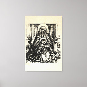 Weihnachtskrippe Madonna und Kinderkind Jungfrau M Leinwanddruck