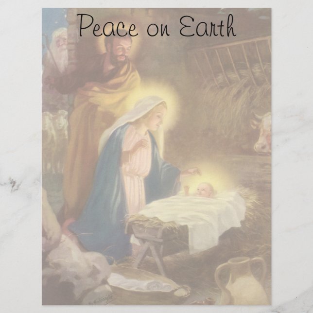 Weihnachtskrippe, Mary Joseph Baby Jesus (Vorderseite)