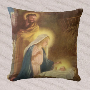 Weihnachtskrippe, Mary Joseph Baby Jesus Kissen
