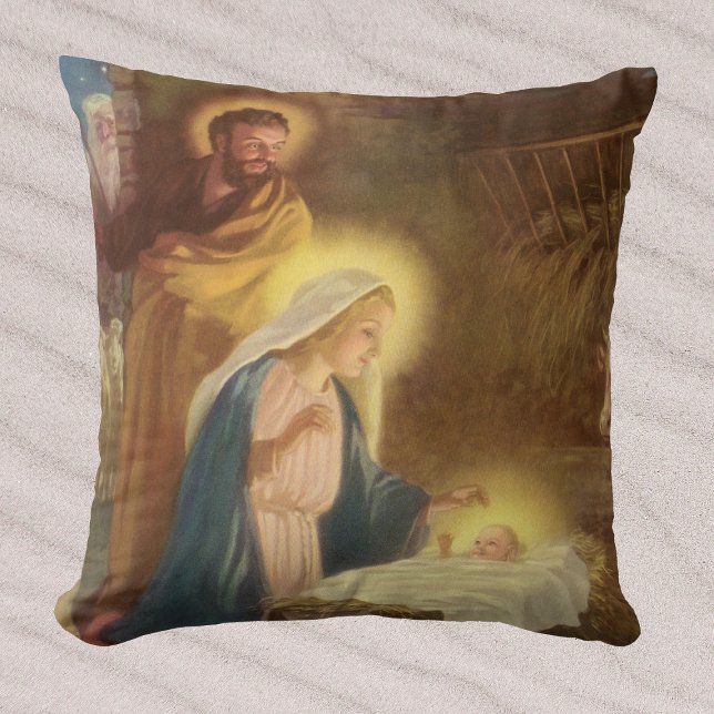 Weihnachtskrippe, Mary Joseph Baby Jesus Kissen (Von Creator hochgeladen)