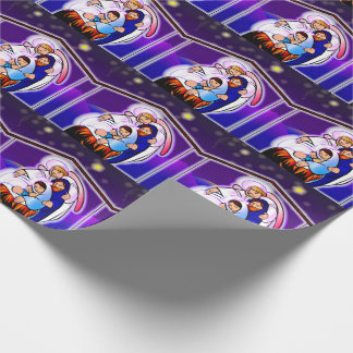 Weihnachtskrippe mit dem Baby Jesus Geschenkpapier