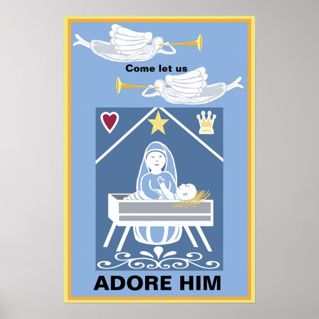 Weihnachtskrippe Poster (Vorne)