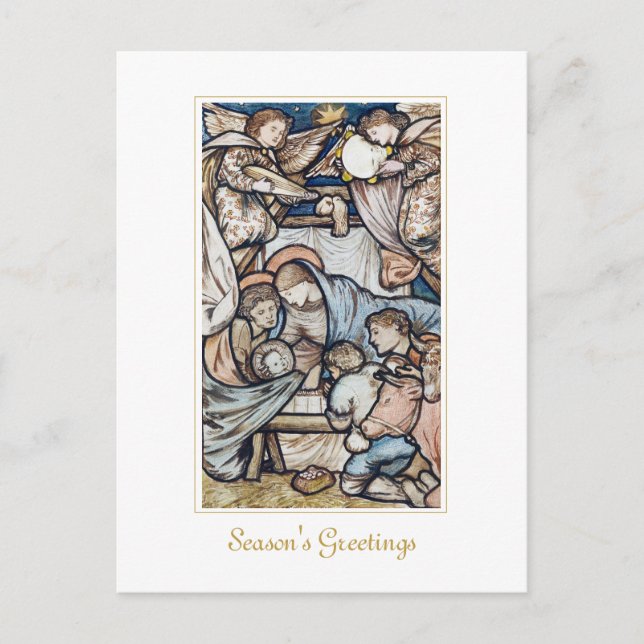 Weihnachtskrippe Postkarte (Vorderseite)