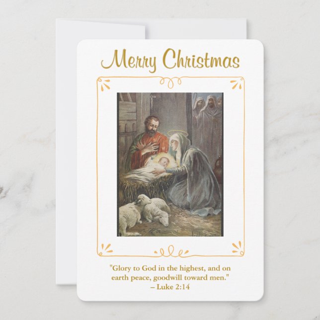 Weihnachtskrippe religiöses Weihnachten (Vorderseite)
