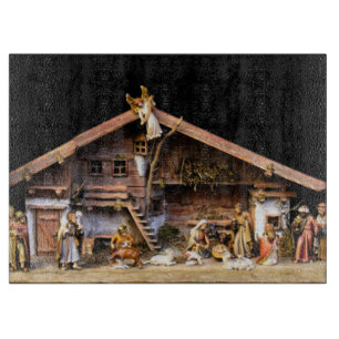 Weihnachtskrippe Schneidebrett
